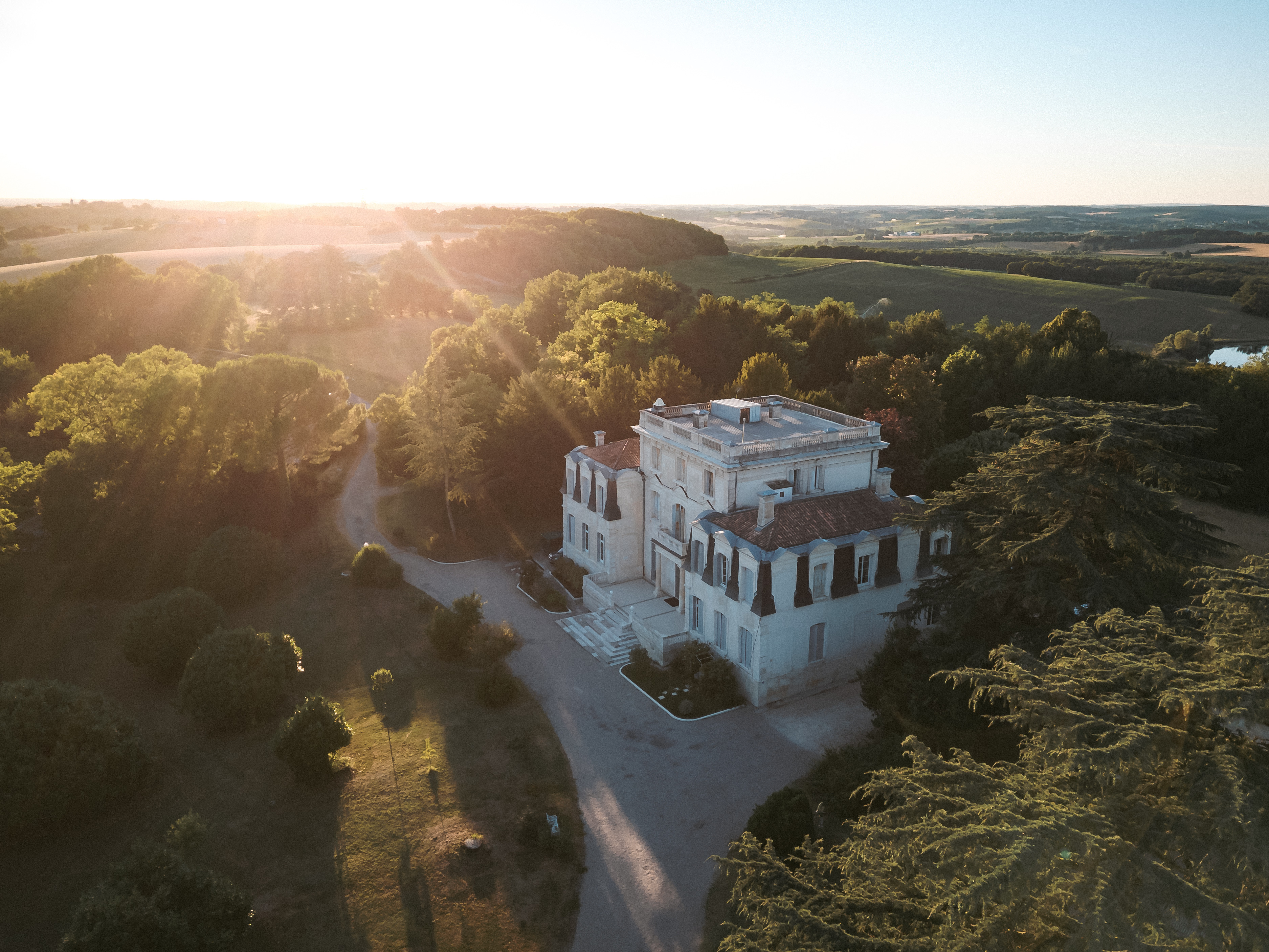 Vue aérienne du Domaine de Peyreguilhot